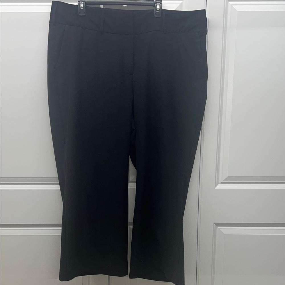 Lane Bryant Black Wide Leg Dress Pants Career Trousers Size 22